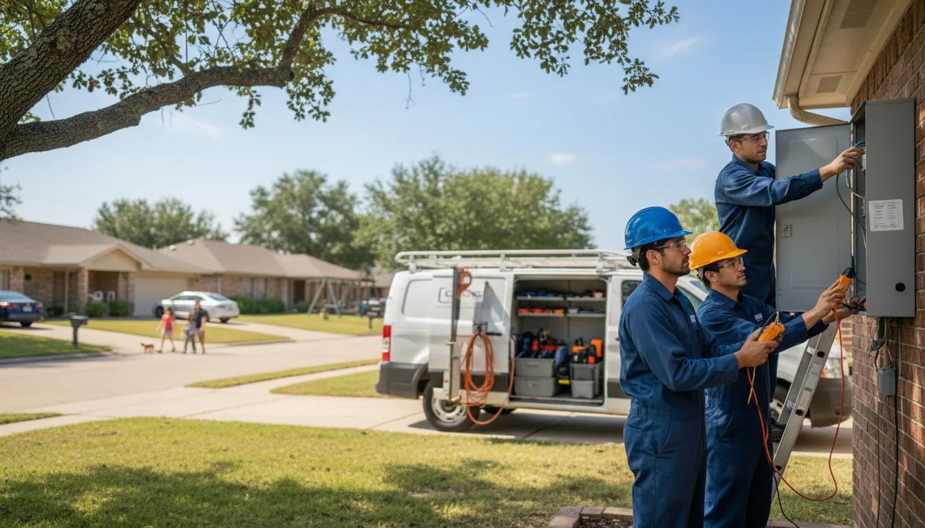 Certified electrician providing emergency electrical services in Mineral, TX